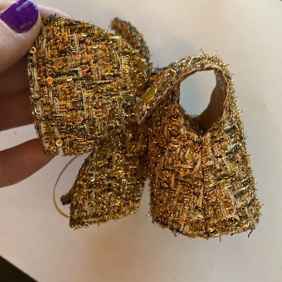 Labubu Gold Tweed Wings of Fortune Dress Labubu Dress Outfit Clothing - Picture 6 of 7